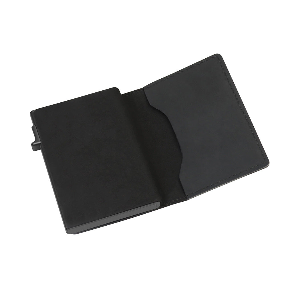 RFID Leather Slim Wallet for Men – Minimalist Card Holder with AirTag Slot
