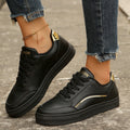 Women’s White Thick-Sole Casual Sneakers