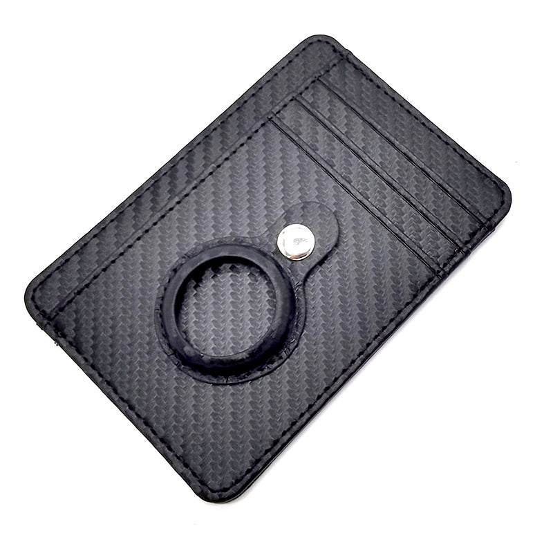 RFID Leather Slim Wallet for Men – Minimalist Card Holder with AirTag Slot
