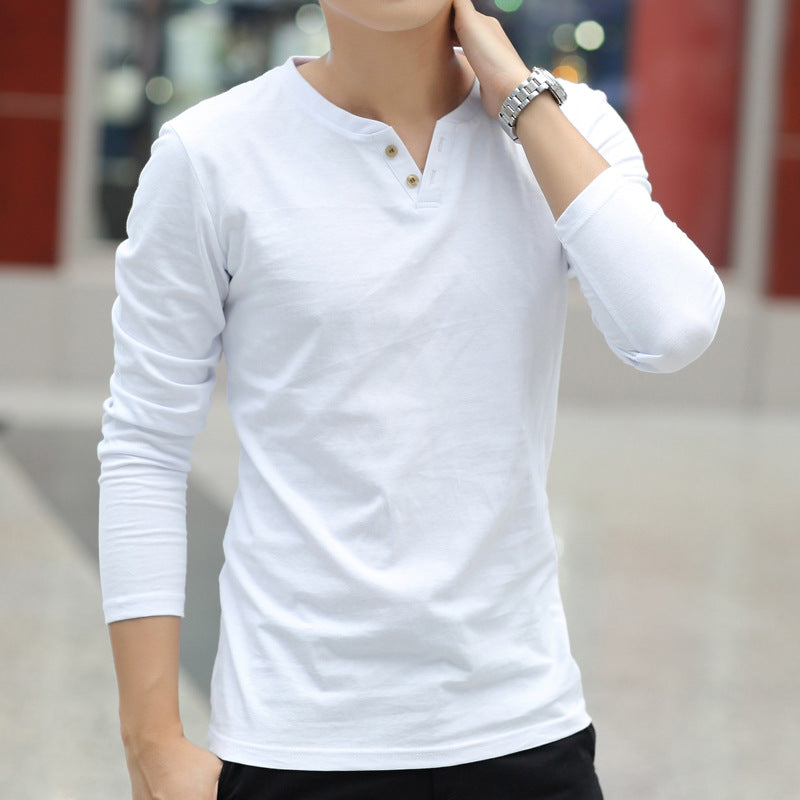 Long Sleeve Autumn Linen T Shirts Male Casual Men Top