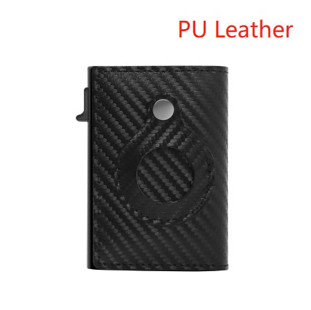 RFID Leather Slim Wallet for Men – Minimalist Card Holder with AirTag Slot